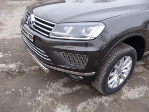 Volkswagen Touareg 2014 Защита передняя нижняя (овальная) 75х42 мм